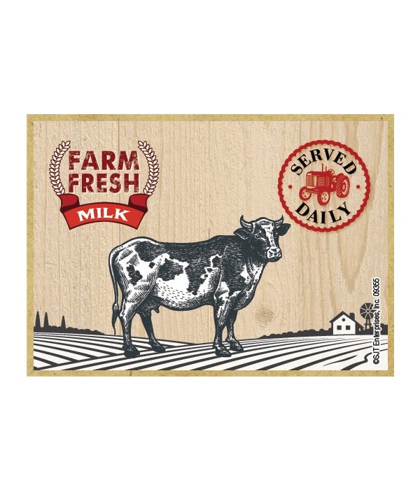 Farm Fresh Milk-Wooden Magnet