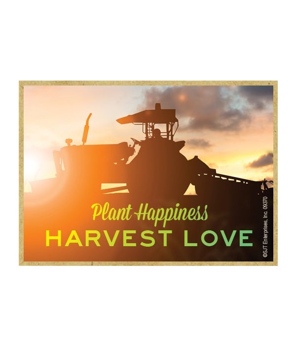 Plant happiness Harvest love-Wooden Magnet