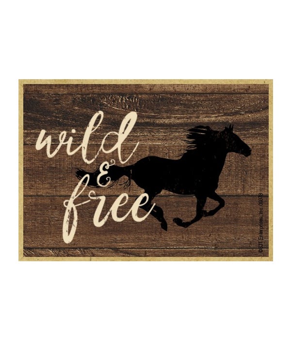 Wild & free (horse running) Magnet