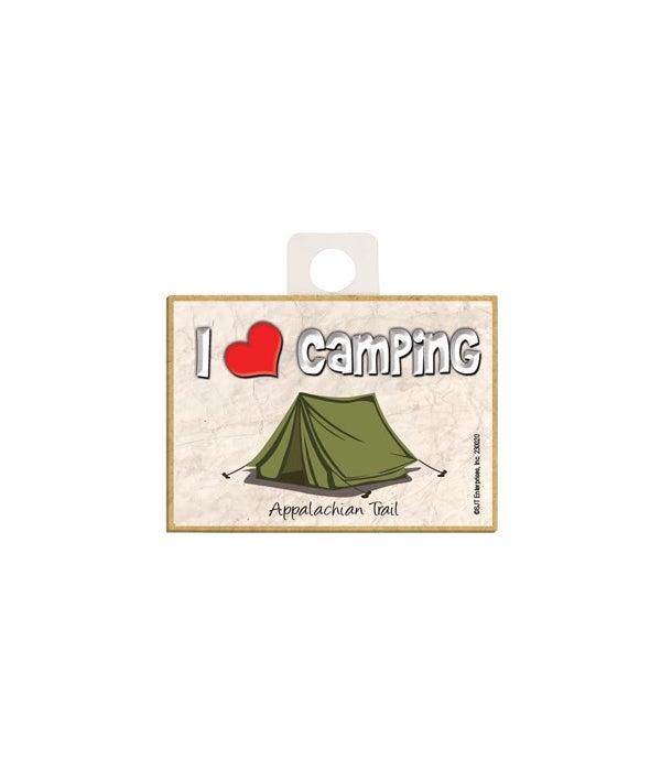 I (heart) Camping - Green tent Magnet