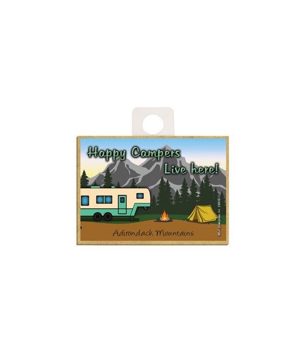 Happy Campers Live Here! - Off white and