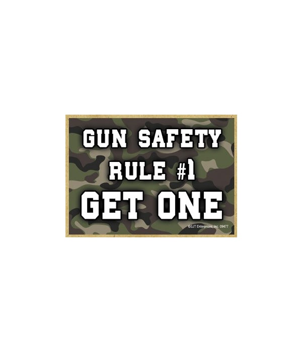 Gun Safety-Wood Magnet