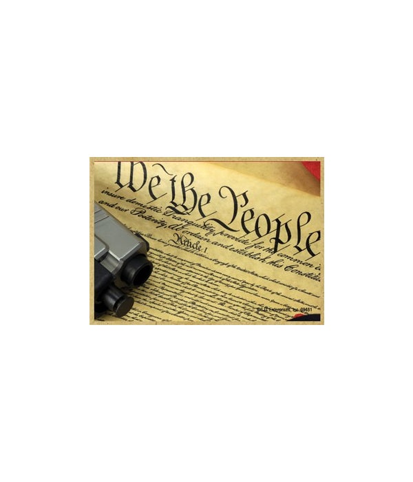 We The People-Wood Magnet