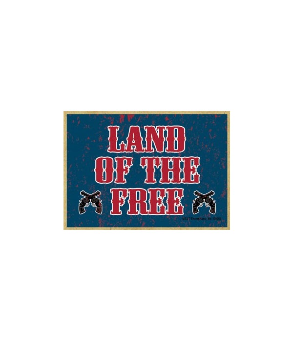 Land of the Free-Wood Magnet