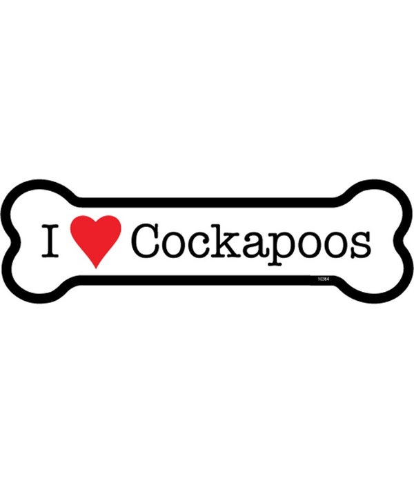 I (heart) Cockapoos bone magnet