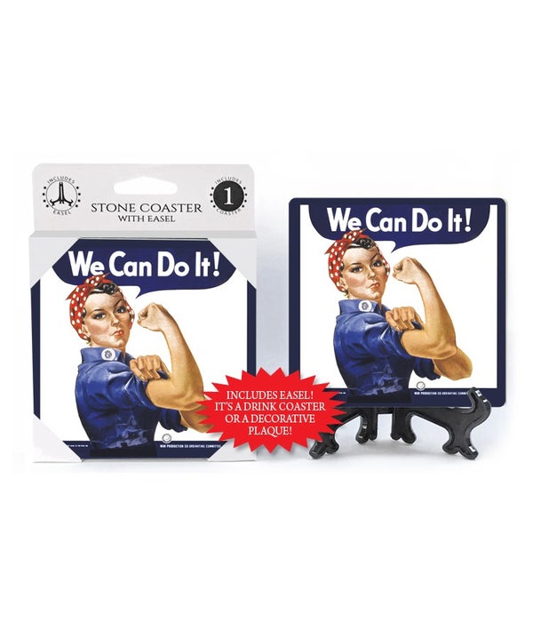 Rosie the Riveter "We Can Do It!"-1 pack stone coaster