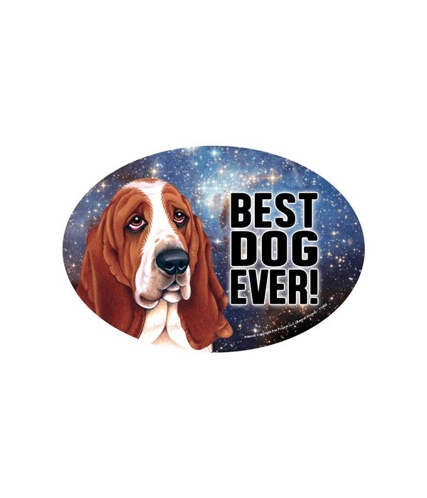 Basset Hound (Best Dog Ever!) 6" Oval Ma