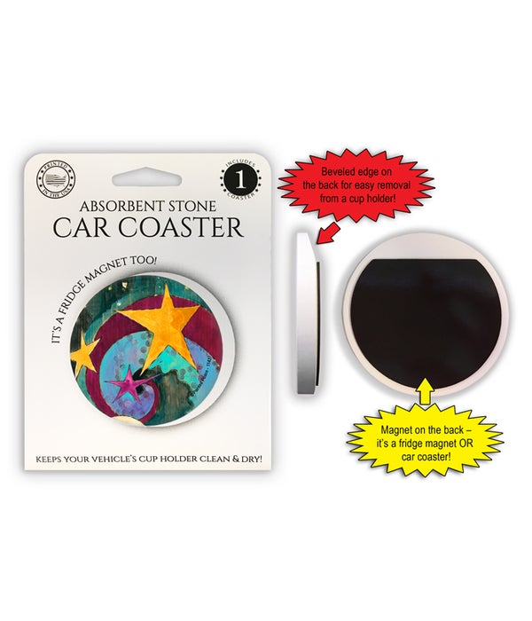 Stars 1 Pack Car Coaster