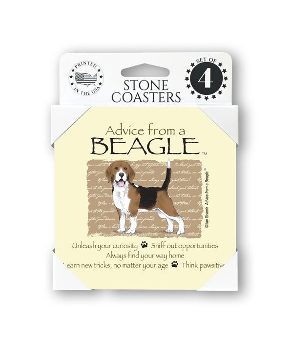 Advice from a Beagle  coaster 4-pack