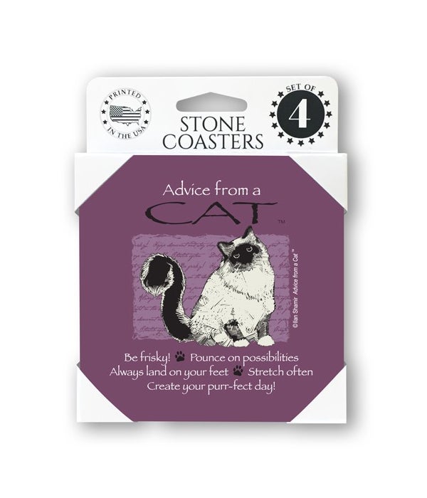 Advice from a Cat  coaster 4-pack