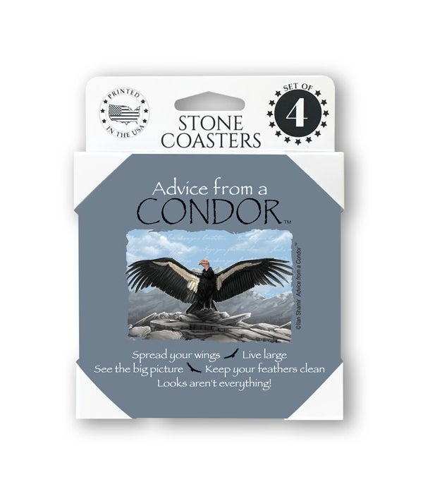 Advice from a Condor  coaster 4-pack
