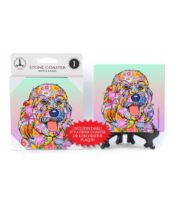 Labradoodle -1 pack stone coaster