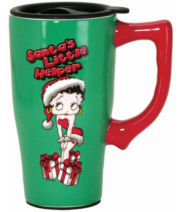 BETTY BOOP CHRISTMAS Ceramic Travel Mug with Handle