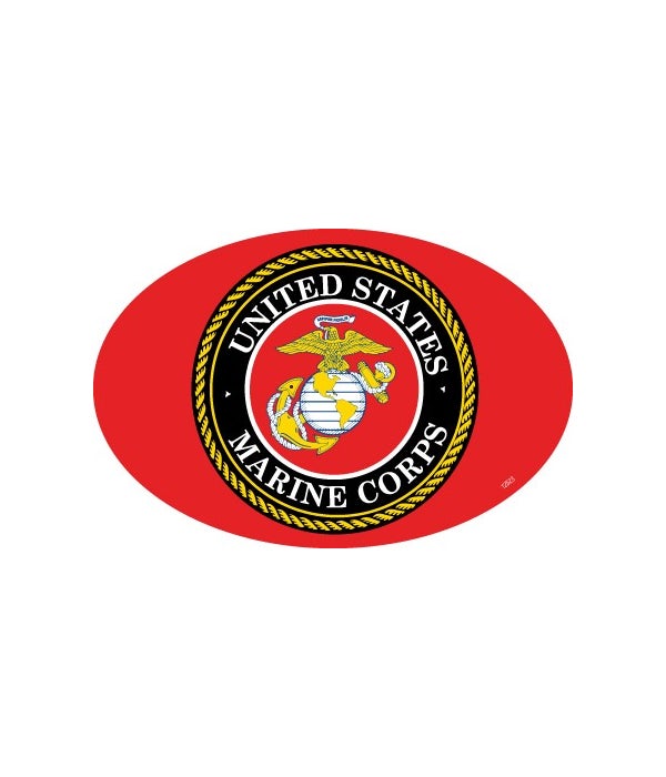 Marines Logo-4x6 Oval Magnet