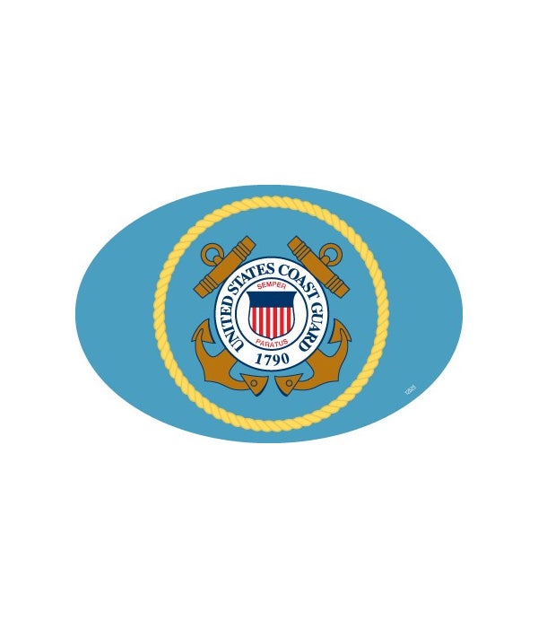 Coast Guard Logo-4x6 Oval Magnet