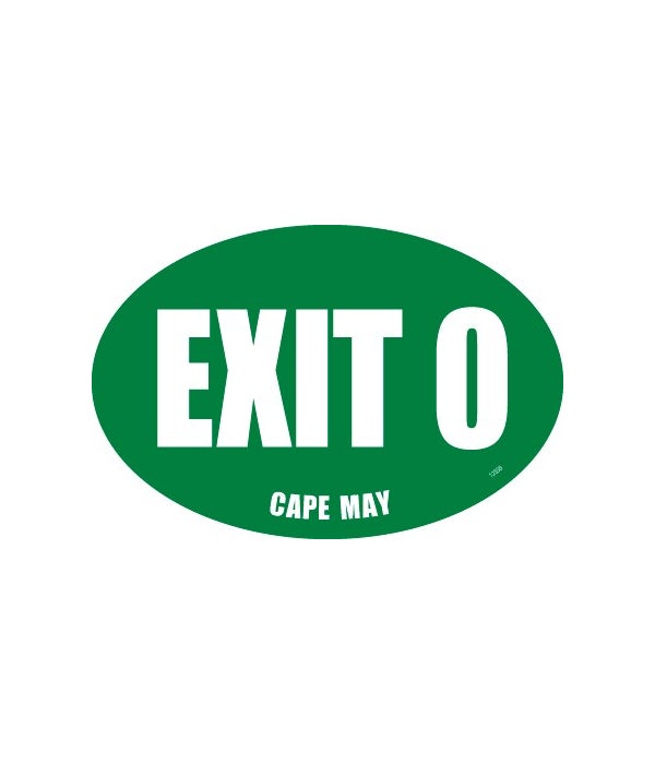 Exit 0 Cape May-4x6 Oval Magnet