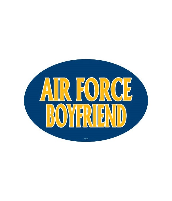 Air Force Boyfriend Oval magnet
