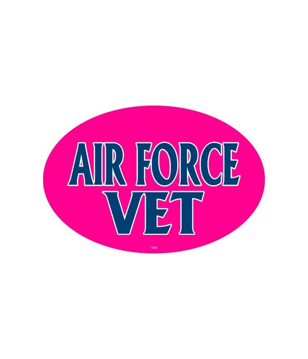 Air Force Vet (female colors) Oval magne