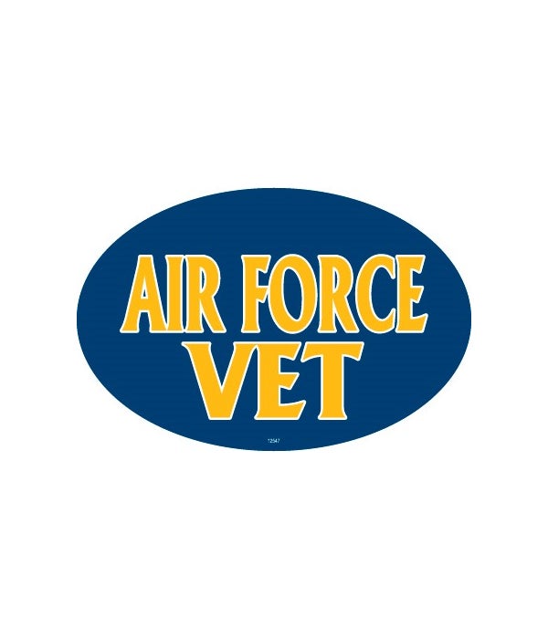 Air Force Vet (male colors) Oval magnet
