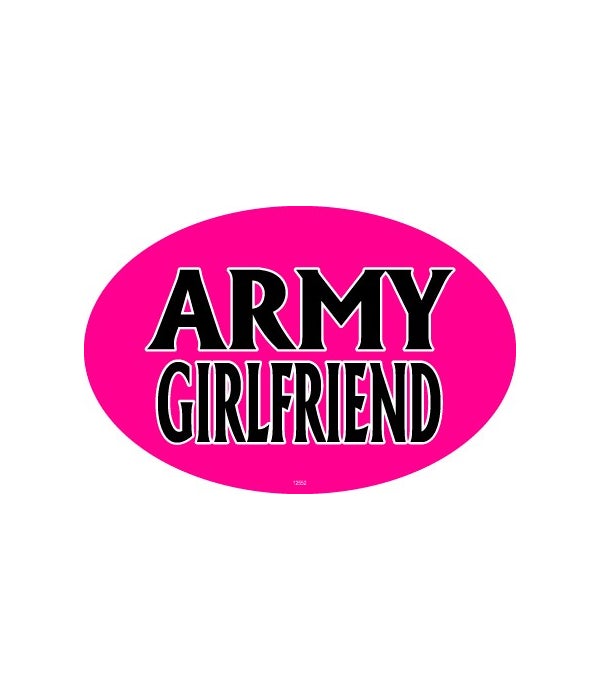 Army Girlfriend Oval magnet