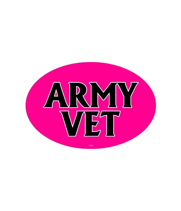 Army Vet-4x6 Oval Magnet