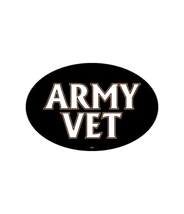 Army Vet (male colors) Oval magnet