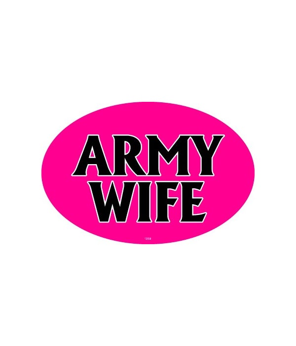 Army Wife Oval magnet