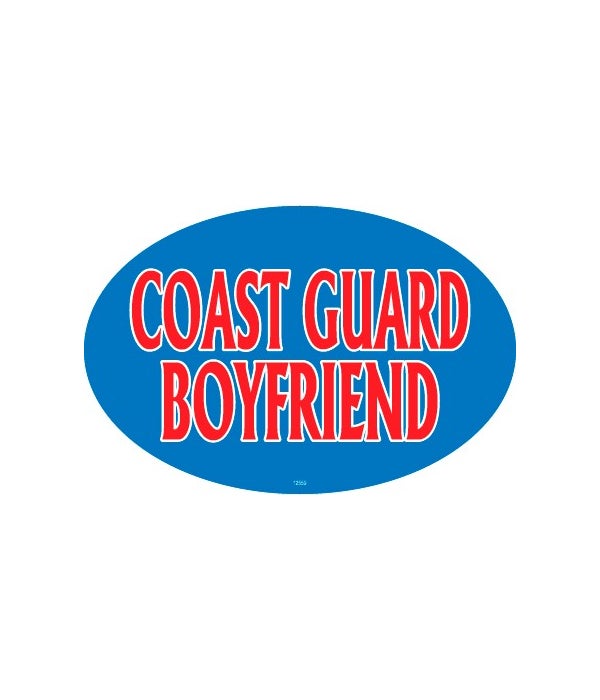 Coast Guard Boyfriend-4x6 Oval Magnet
