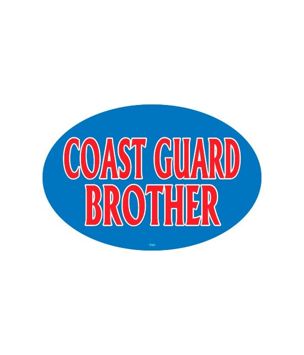 Coast Guard Brother Oval magnet