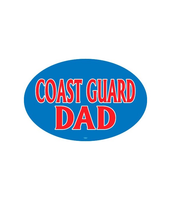 Coast Guard Dad-4x6 Oval Magnet