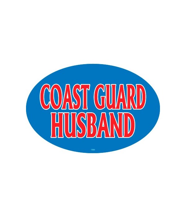 Coast Guard Husband-4x6 Oval Magnet