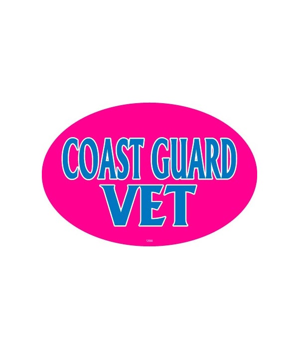 Coast Guard Vet (female colors) Oval mag