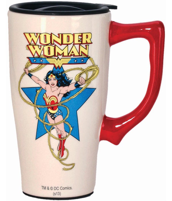 WONDER WOMAN Ceramic Travel Mug with Handle