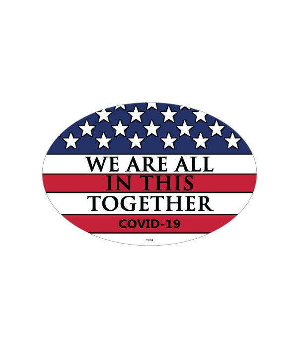 We are all in this together-4x6 oval magnet