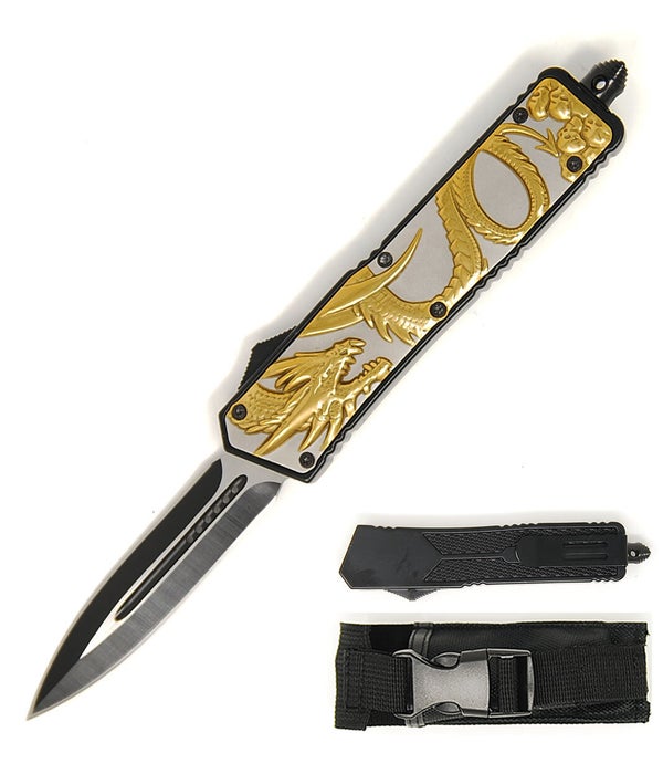 OTF Gold Dragon Pocket Knife