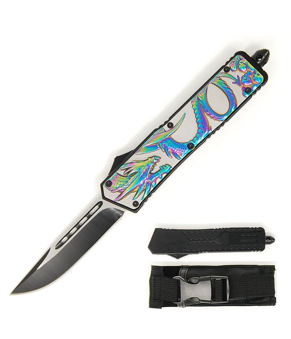 OTF Rainbow Dragon Pocket Knife