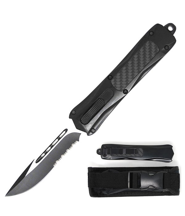 OTF 5.25" BLK knife w/ case