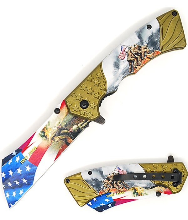 Iwo Jima Chop Blade Spring Assist Knife