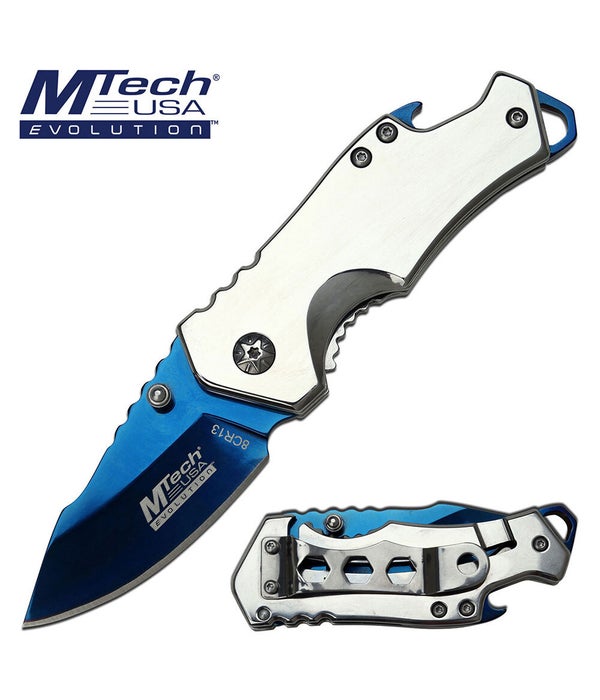 Steel/Blue MTech Evolution S/A Knife