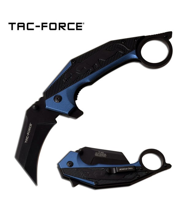 *Black/Blue Tac-Force Spring Assisted Knife