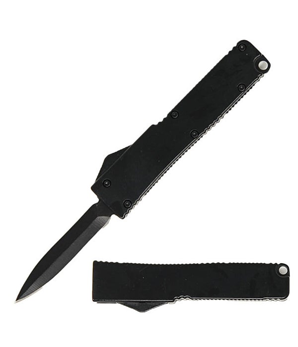 OTF 3.25" Black Dagger Blade knife 2" Blade