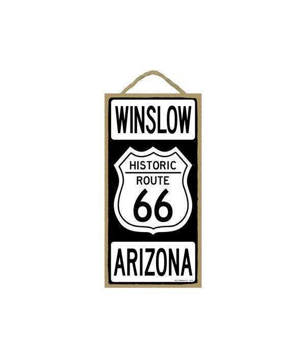 Historic ROUTE 66 Winslow, Arizona (blac