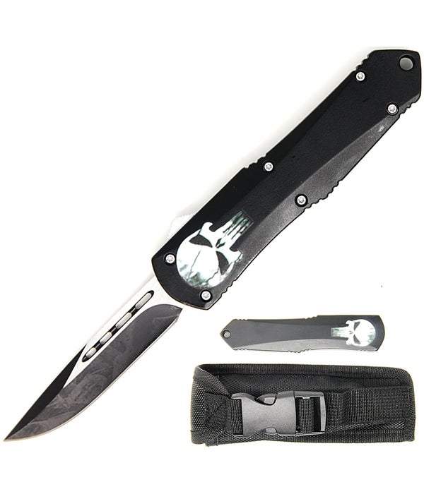 OTF 5" Punisher w/ Black Handle Knife