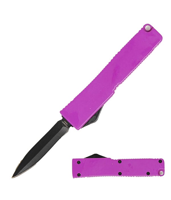 OTF 3.25" Purple Dagger Blade knife 2" Blade