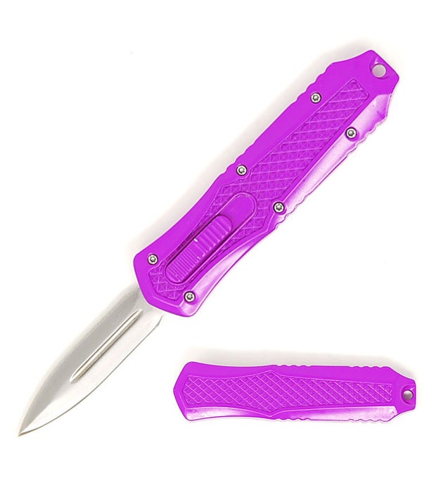 OTF 3.5" Purple Dagger Blade knife 2" Blade