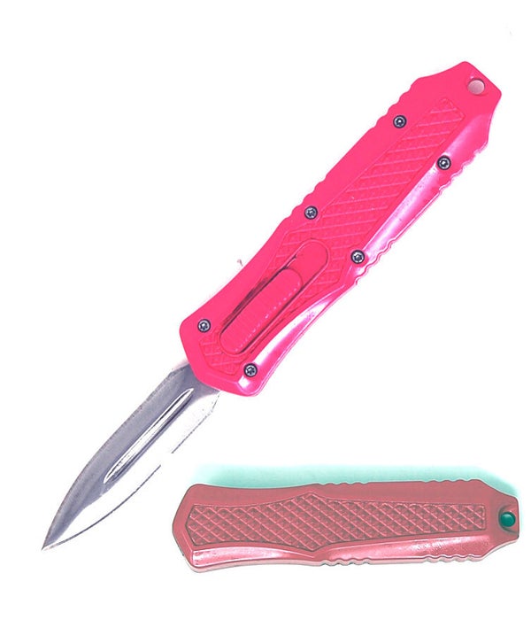 OTF 3.5" Pink Dagger Blade knife