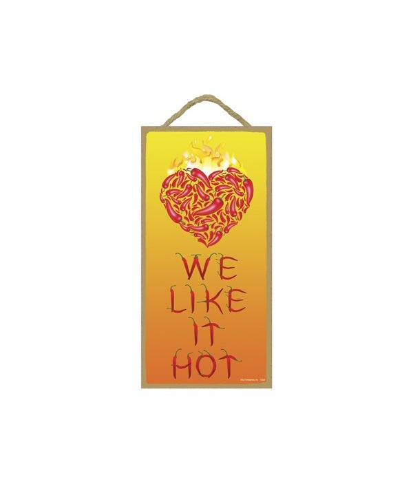 We like it hot! (letters made of chile p