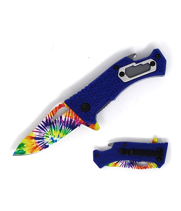Tye Dye 3.75" S/A knife 2.5" blade