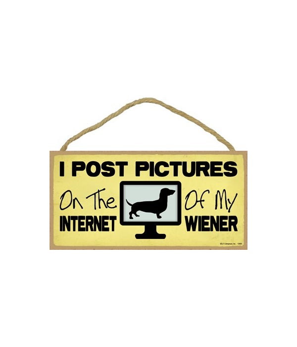 I post pictures on the internet-5x10 Wooden Sign