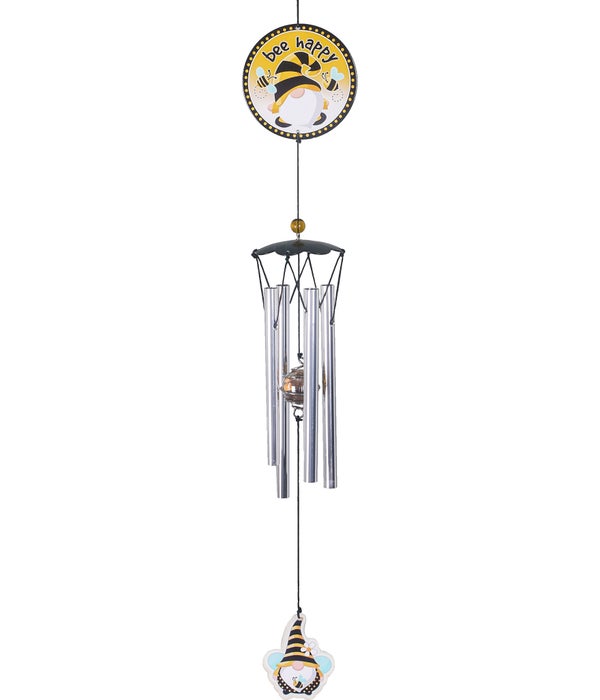 Bee Happy Gnome Wind Chime